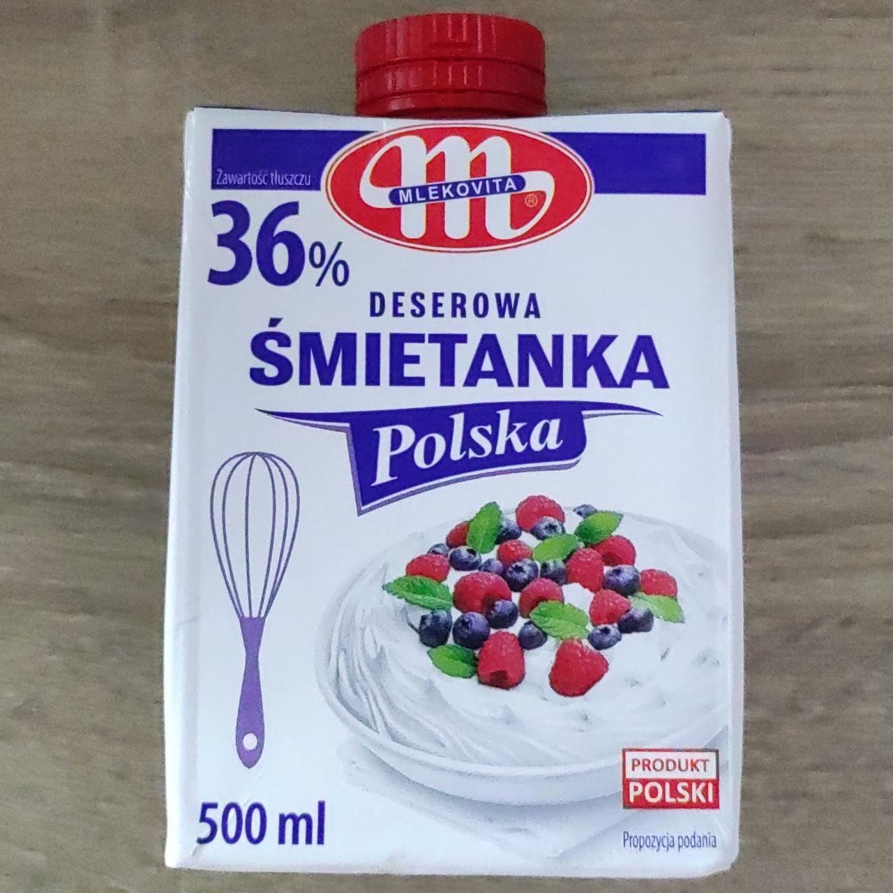 Zdjęcia - Mlekovita Śmietanka Polska deserowa 36 % 500 ml
