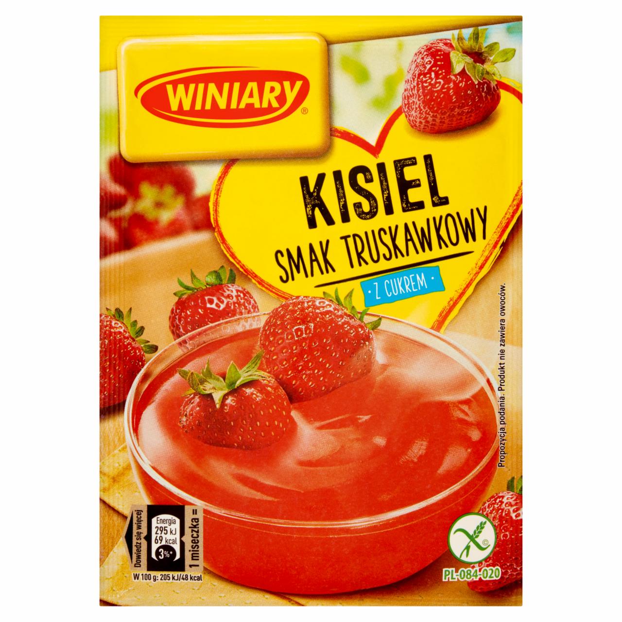 Zdjęcia - Winiary Kisiel z cukrem smak truskawkowy 77 g