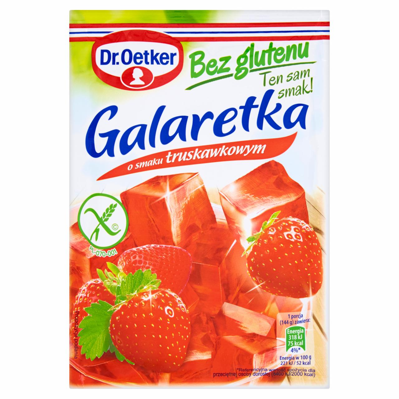 Zdjęcia - Dr. Oetker Galaretka bez glutenu o smaku truskawkowym 77 g