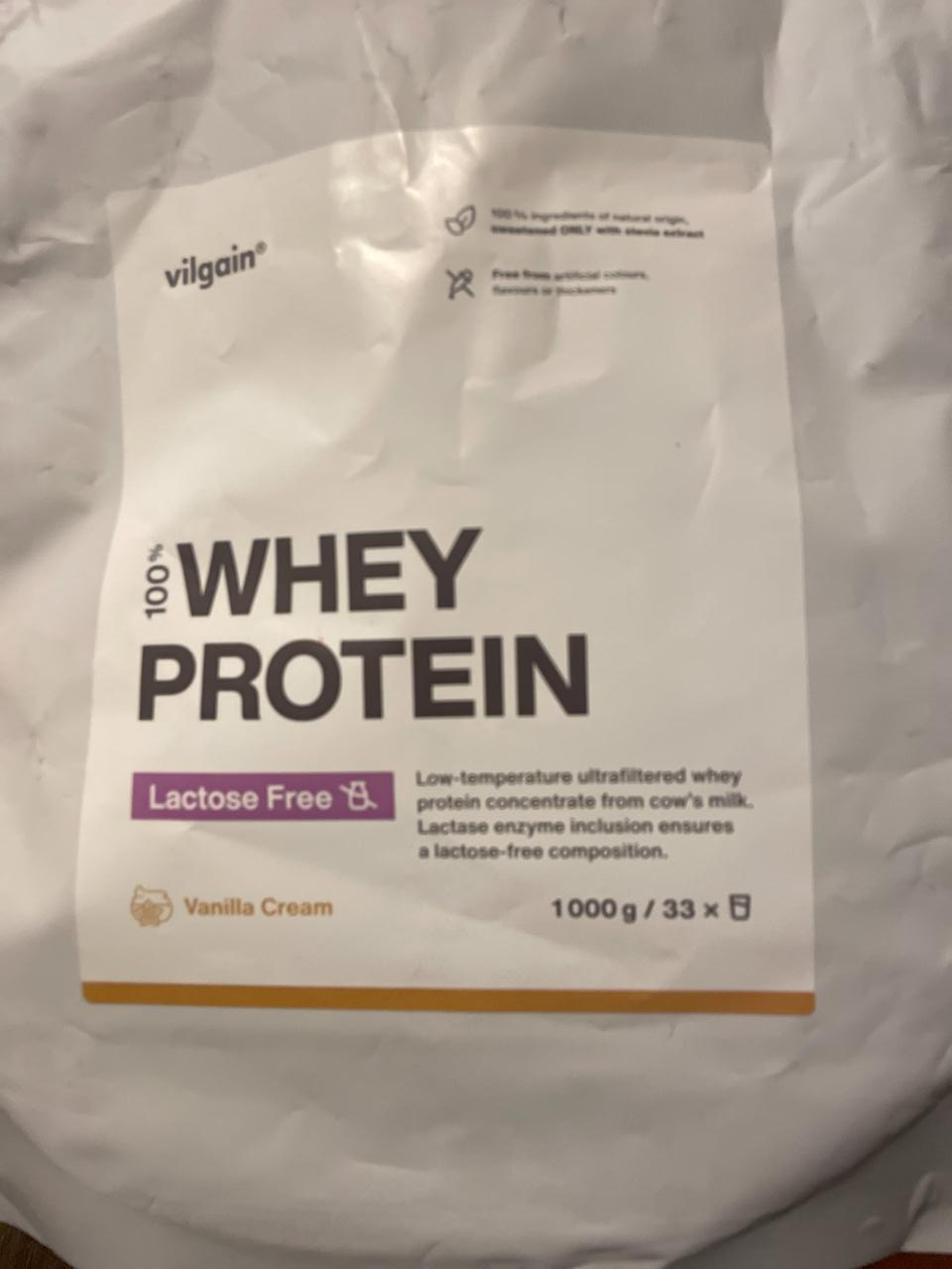 Zdjęcia - 100% whey protein lactose free vanilla cream Vilgain