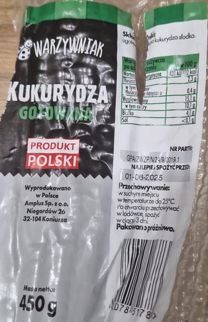 Zdjęcia - Kukurydza gotowana Warzywniak