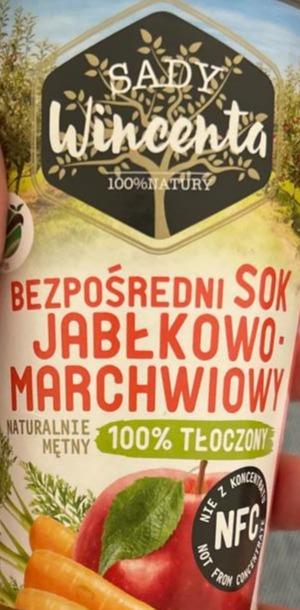 Zdjęcia - Bezpośredni sok jabłkowo marchwiowy Sady Wincenta
