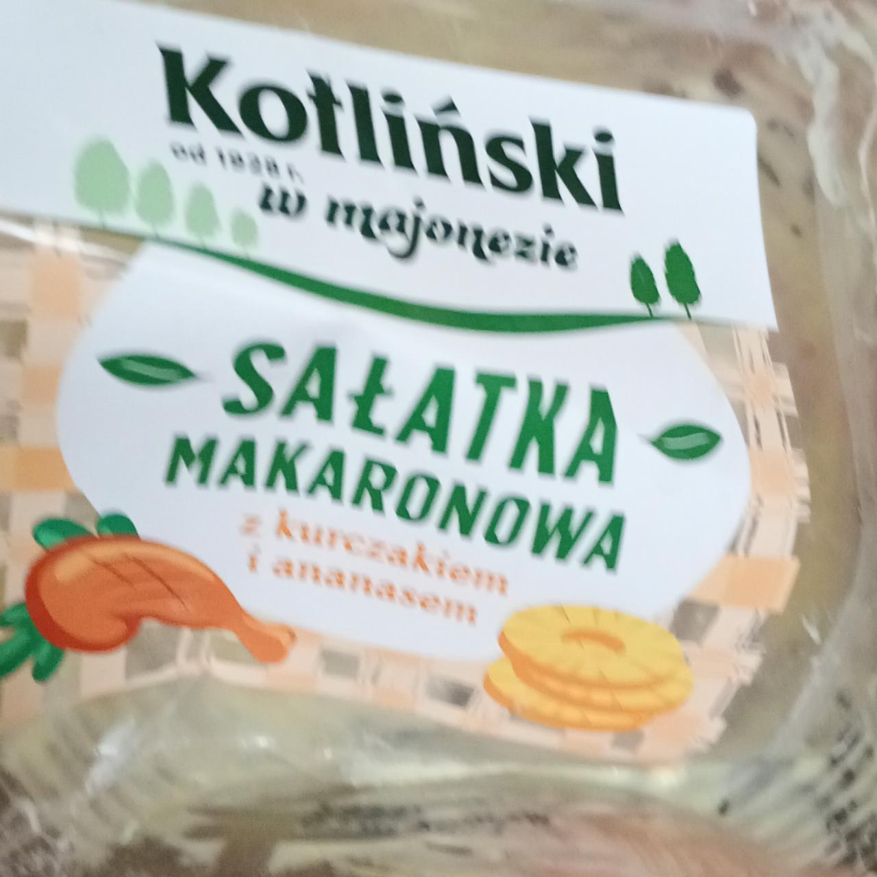 Zdjęcia - Sałatka makaronowa z kurczakiem i ananasem Kotliński