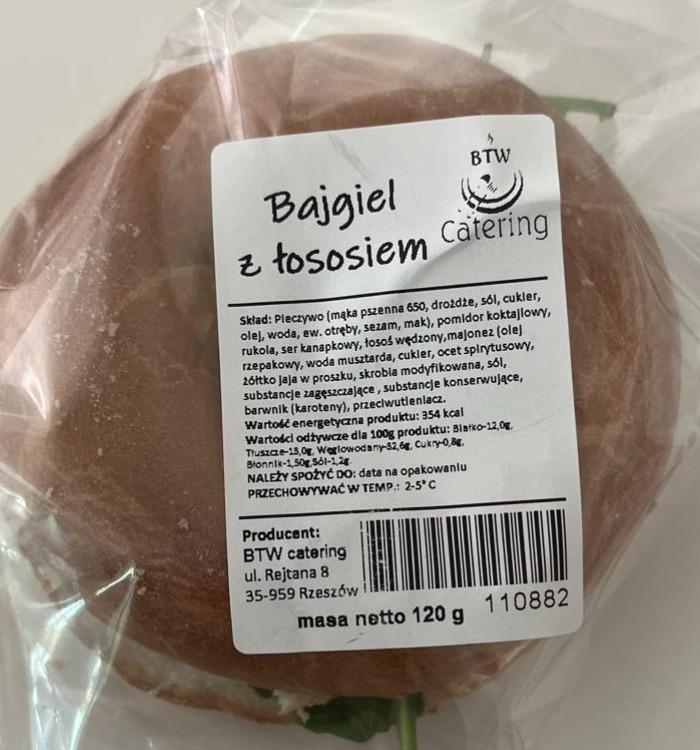 Zdjęcia - Bajgiel z łososiem BTW catering