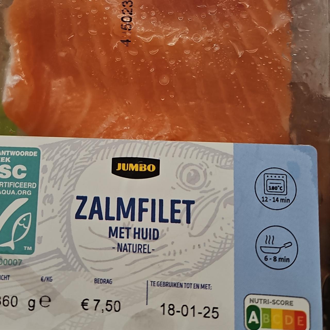 Zdjęcia - Zalmfilet met huid naturel Jumbo