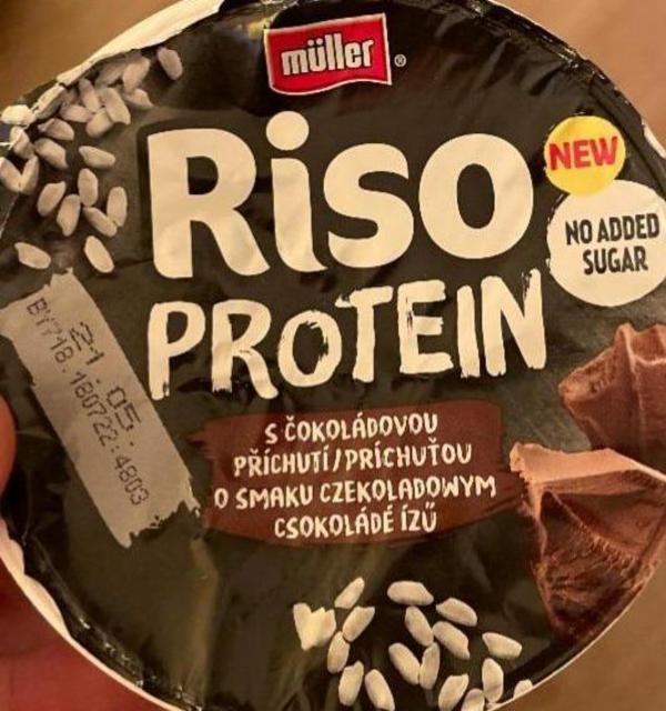 Zdjęcia - Riso protein no added sugar s čokoládovou příchutí Müller