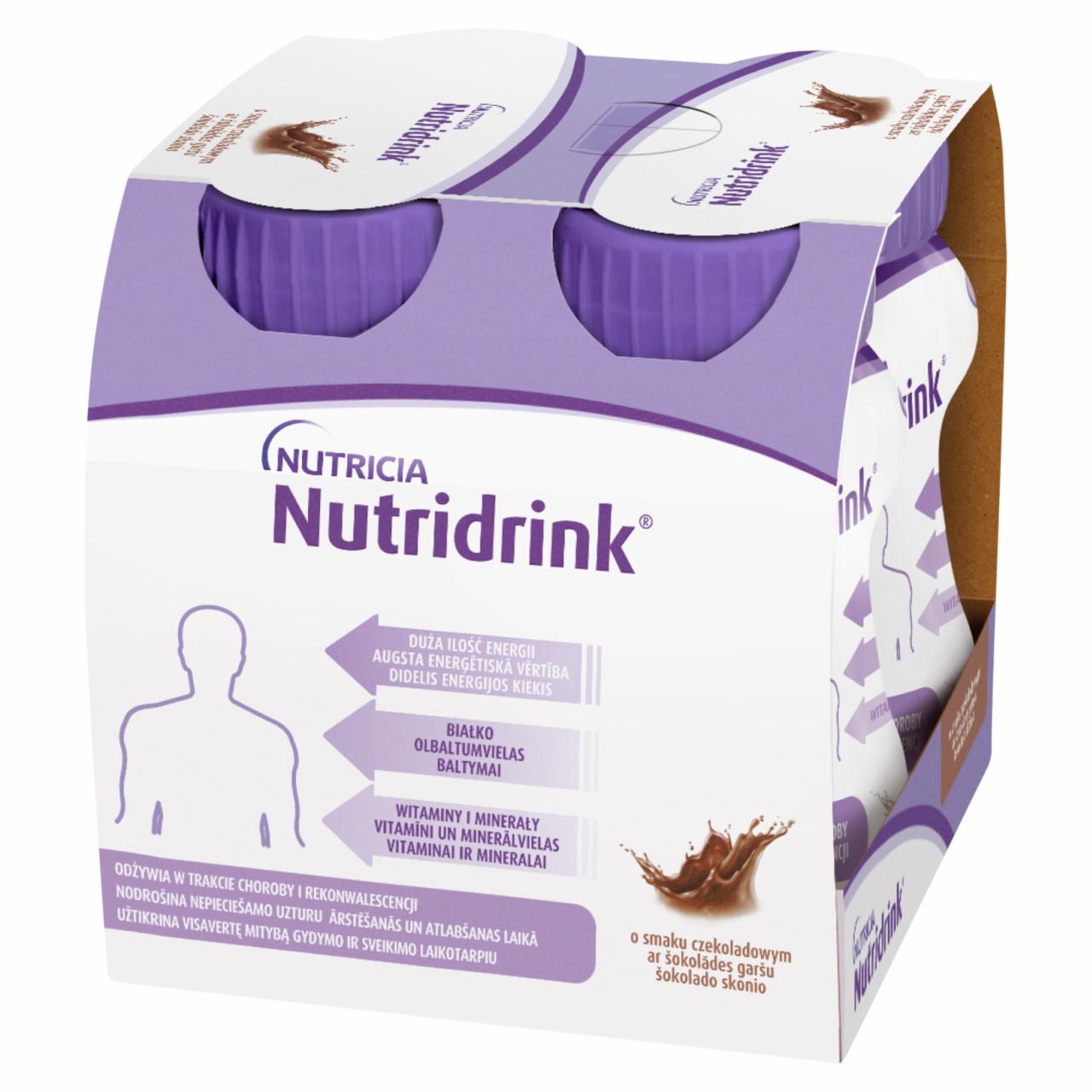 Zdjęcia - Nutridrink Żywność specjalnego przeznaczenia medycznego o smaku czekoladowym 500 ml (4 x 125 ml)