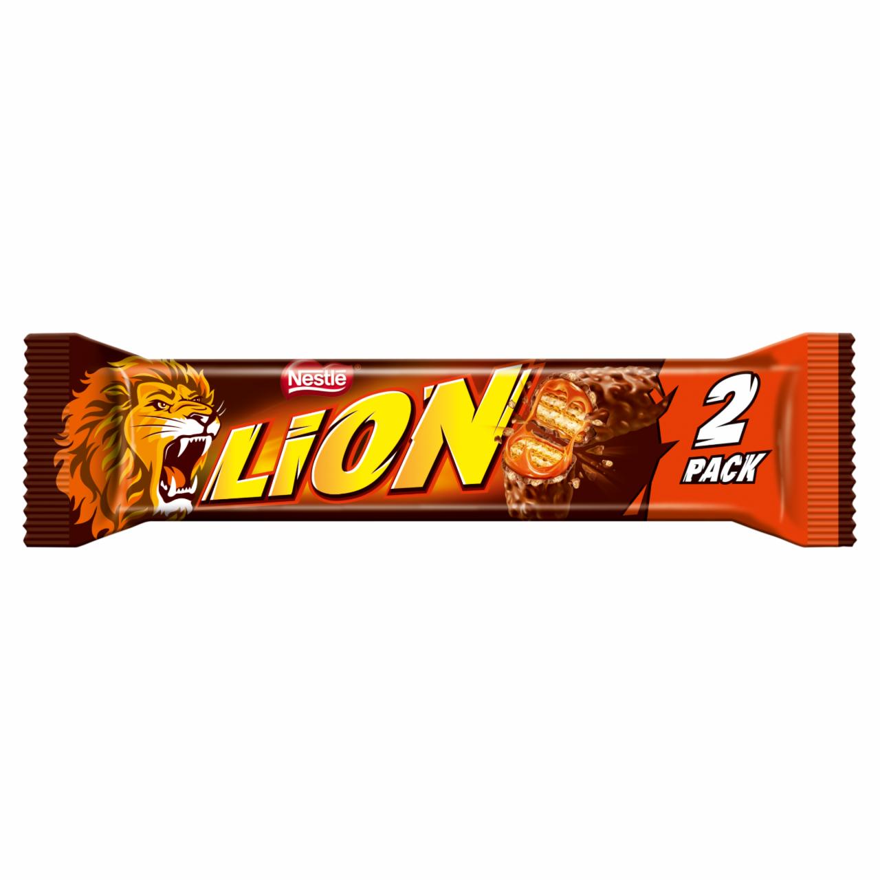 Zdjęcia - Lion Nadziewany wafel z karmelem i płatkami pszennymi oblany mleczną czekoladą 60 g (2 x 30 g)