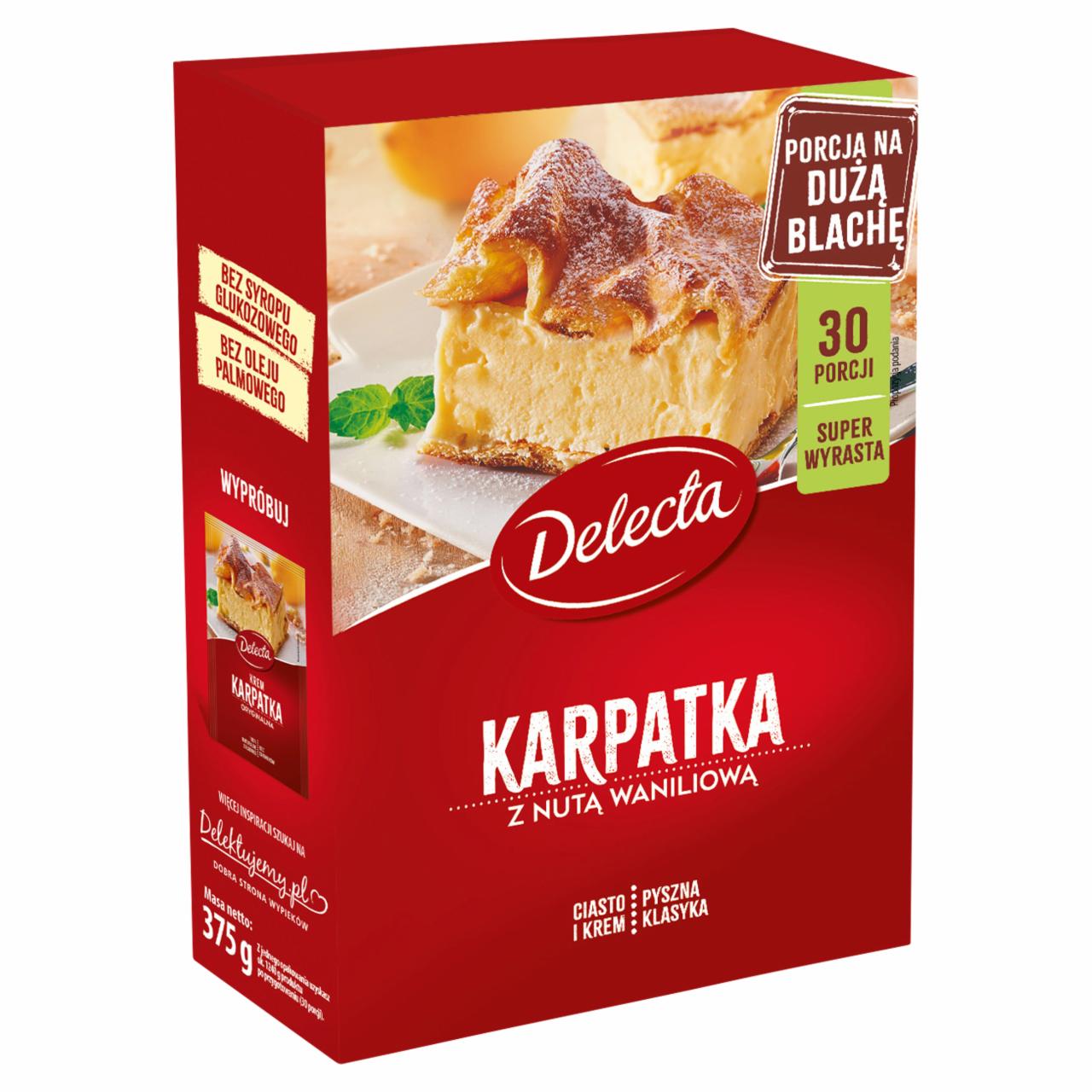 Zdjęcia - Delecta Karpatka z nutą waniliową mieszanka do domowego wypieku ciasta 375 g
