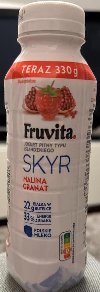 Zdjęcia - Jogurt pitny typu islandzkiego skyr malina granat FruVita