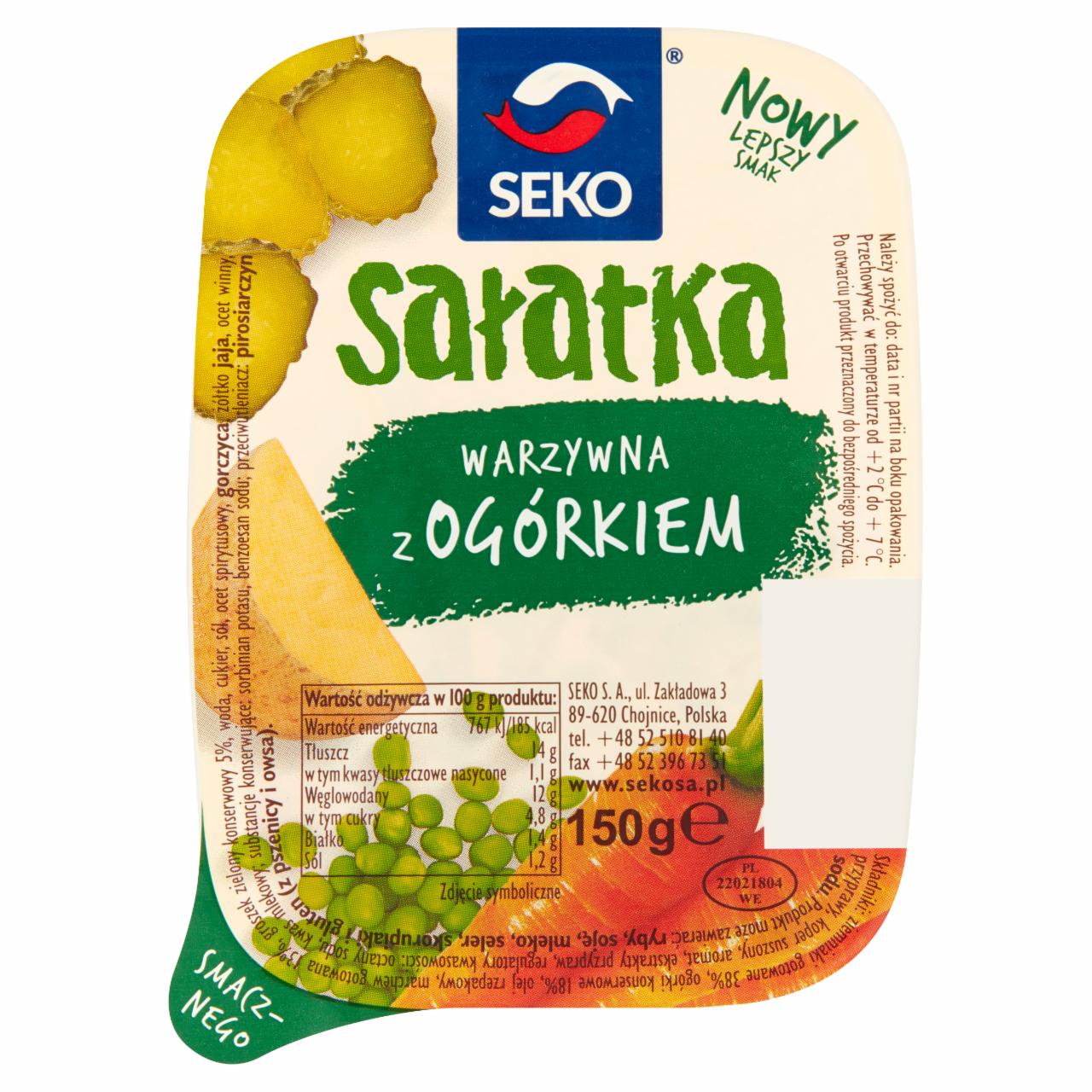 Zdjęcia - SEKO Sałatka warzywna z ogórkiem 150 g