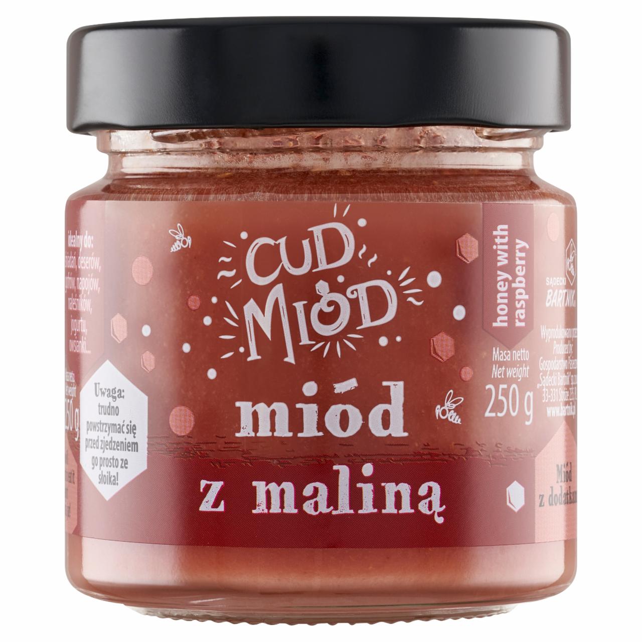 Zdjęcia - Cud Miód Miód z maliną 250 g