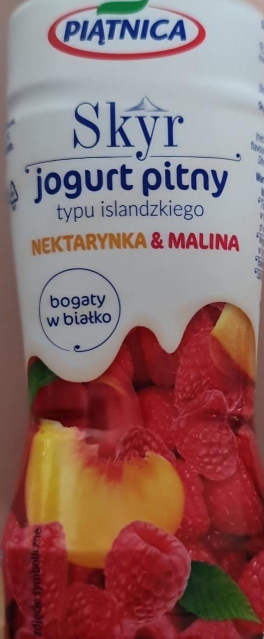 Zdjęcia - Skyr jogurt pitny nektarynka & malina Piątnica