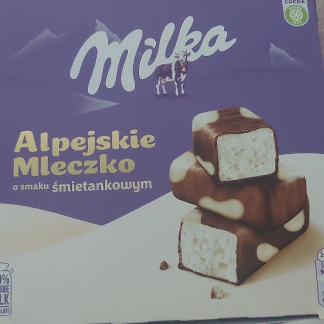 Zdjęcia - Alpejskie mleczko o smaku śmietankowym Milka