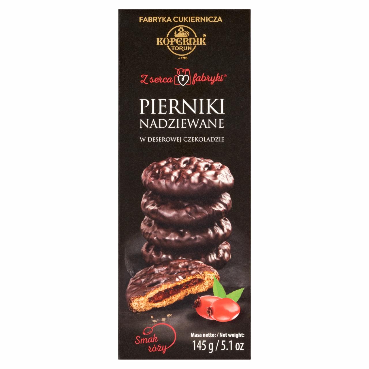 Zdjęcia - Kopernik Z serca fabryki Pierniki nadziewane w deserowej czekoladzie smak róży 145 g