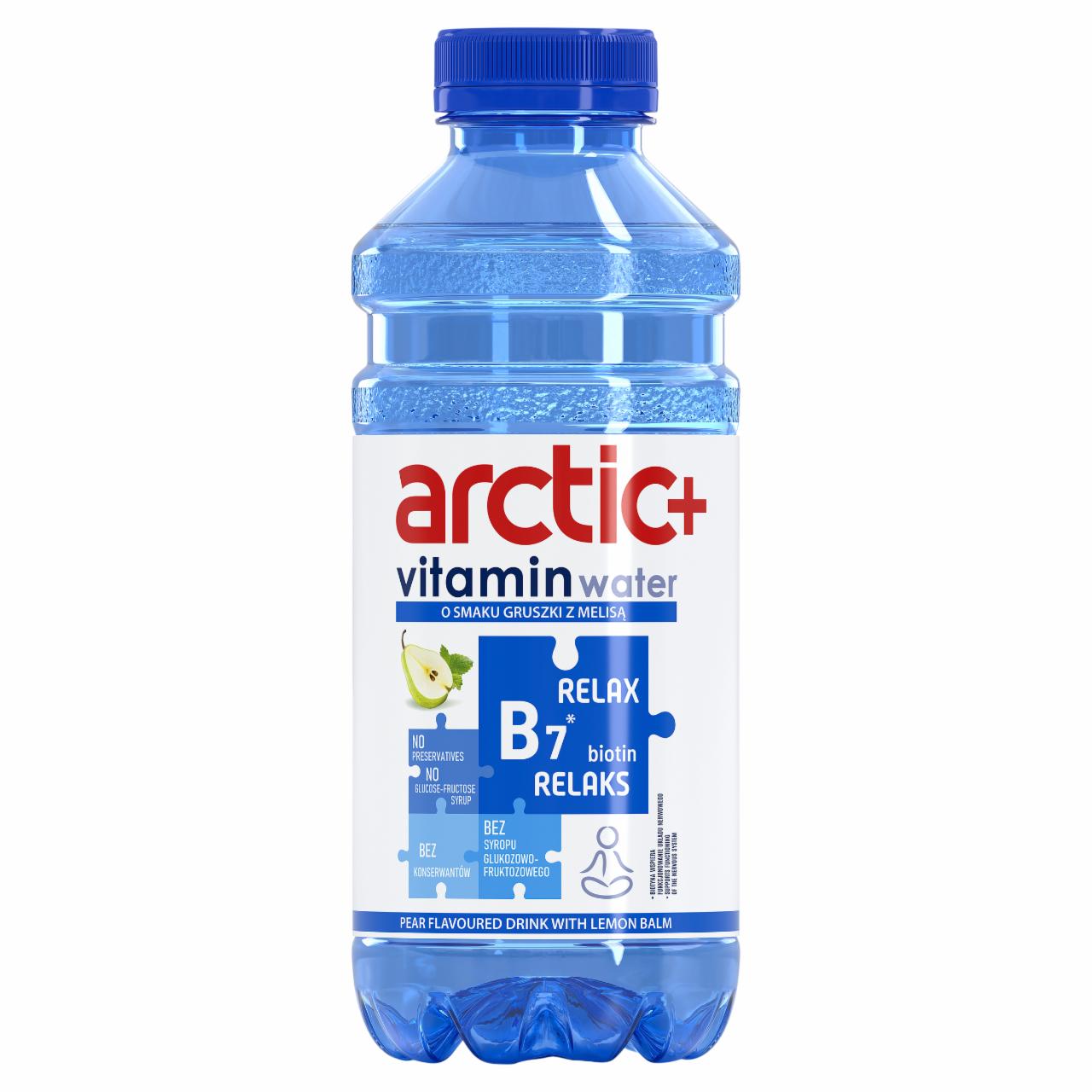 Zdjęcia - Arctic+ Vitamin Water Napój niegazowany o smaku gruszki z melisą 600 ml