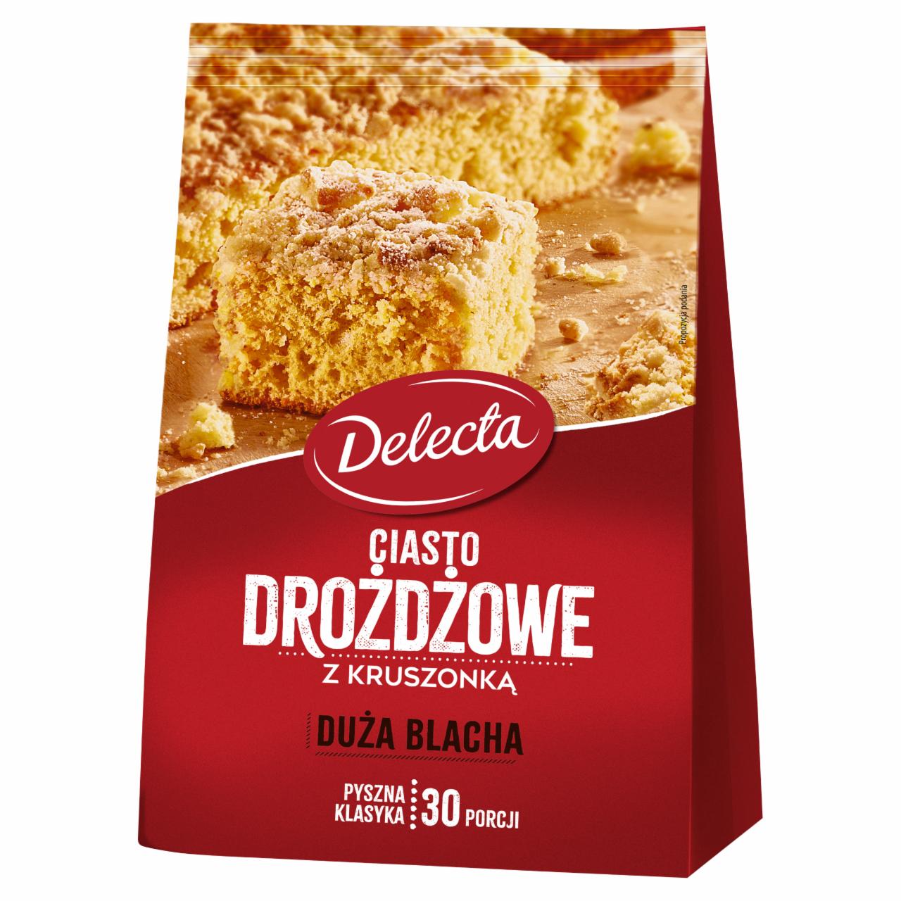 Zdjęcia - Delecta Duża Blacha Ciasto drożdżowe z kruszonką mieszanka do wypieku ciasta 600 g
