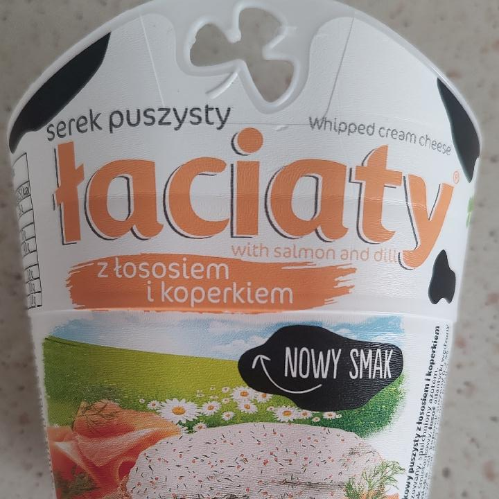 Zdjęcia - Serek puszysty z łososiem i koperkiem 150 g Łaciaty