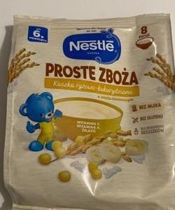 Zdjęcia - Proste zboża kaszka ryżowo kukurydziana o smaku bananowym Nestlé