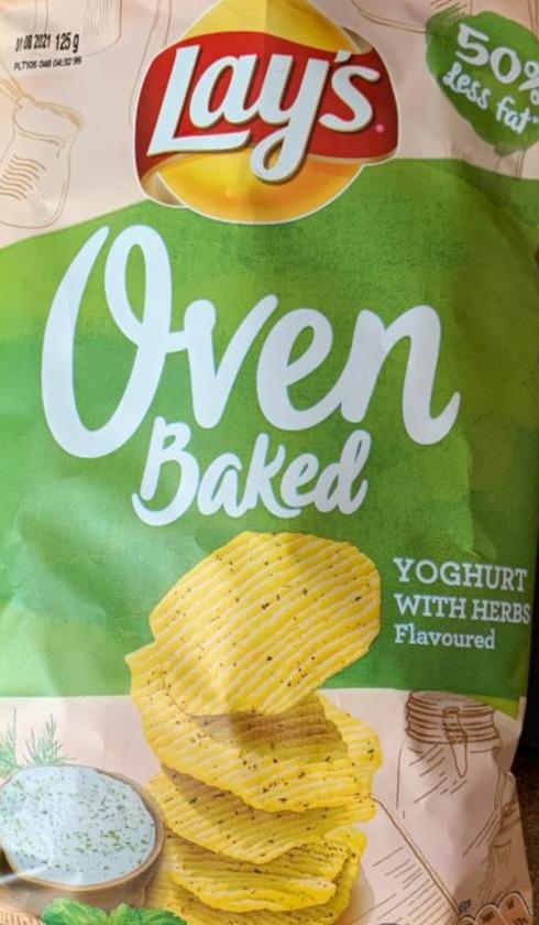 Zdjęcia - Oven Baked Pieczone formowane chipsy ziemniaczane o smaku śmietankowego serka z pieprzem Lay's
