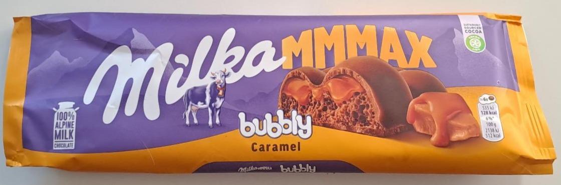 Zdjęcia - Milka Mmmax Bubbly Caramel Czekolada mleczna 250 g