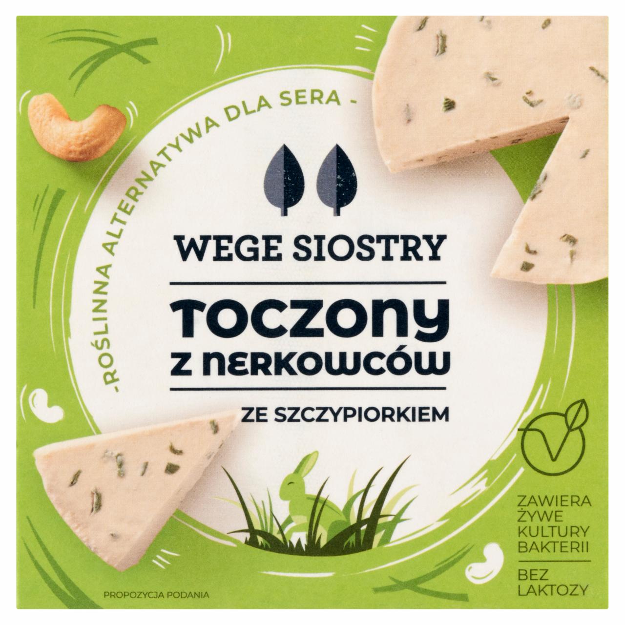 Zdjęcia - Wege Siostry Roślinna alternatywa dla sera toczony z nerkowców ze szczypiorkiem 140 g
