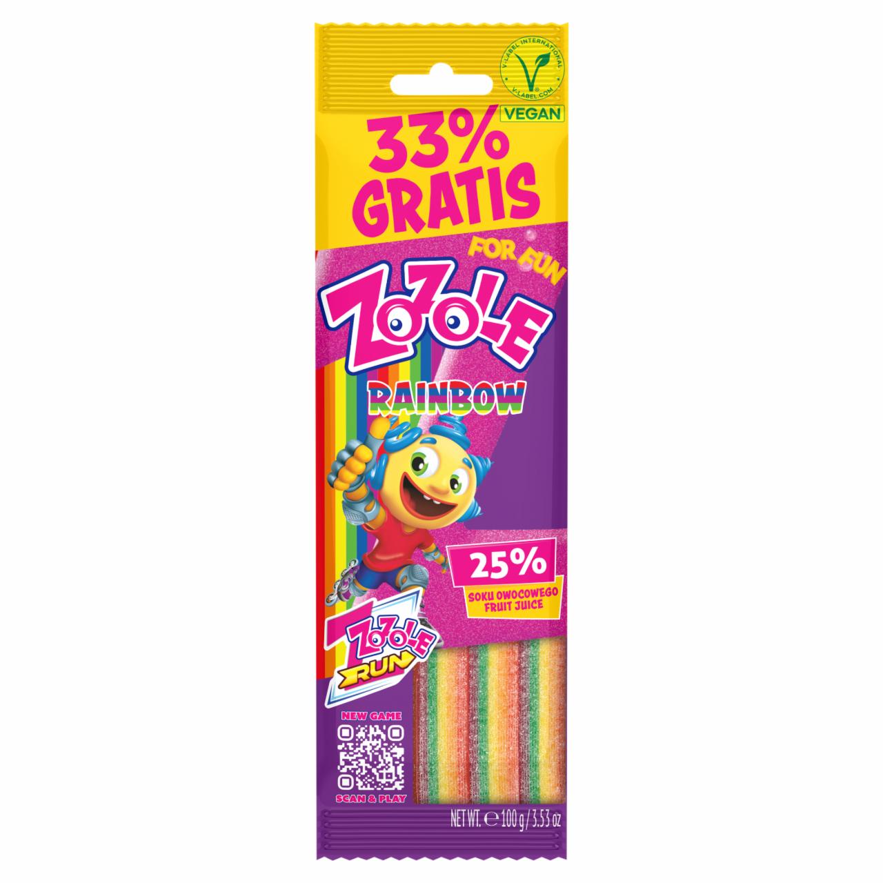 Zdjęcia - Zozole Hello Żelo Rainbow Tęczowe żelki o smaku owocowym super kwaśne 100 g
