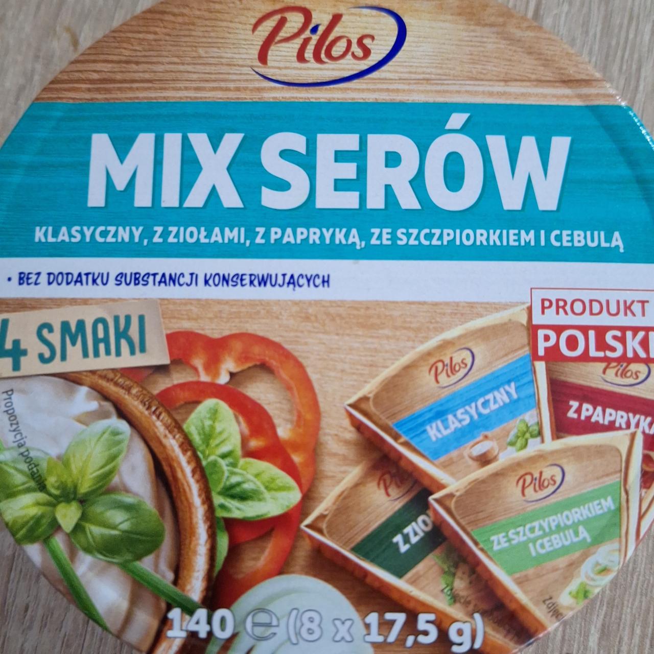 Zdjęcia - Mix serów klasyczny z ziołami z papryką ze szczypiorkiem i cebulą Pilos