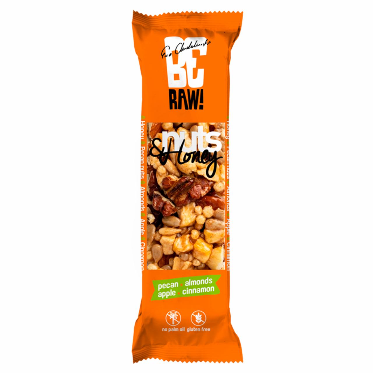 Zdjęcia - Be Raw! Nuts & Honey Pecan Almonds Apple Cinnamon Baton 30 g