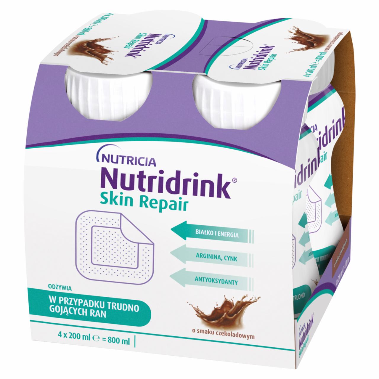 Zdjęcia - Nutridrink Skin Repair Żywność specjalnego przeznaczenia medycznego czekolada 800 ml (4 x 200 ml)