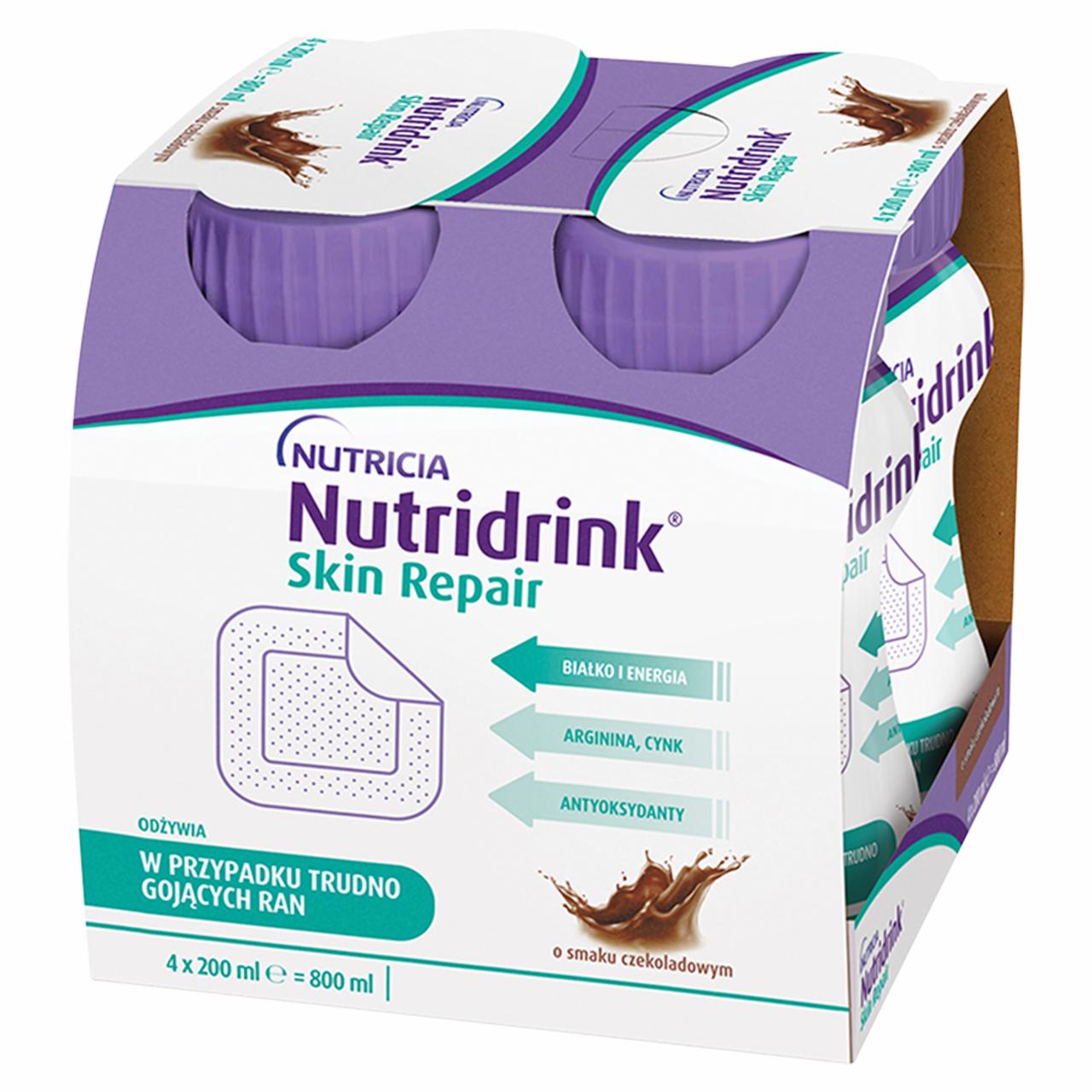 Zdjęcia - Nutridrink Skin Repair Żywność specjalnego przeznaczenia medycznego czekolada 800 ml (4 x 200 ml)