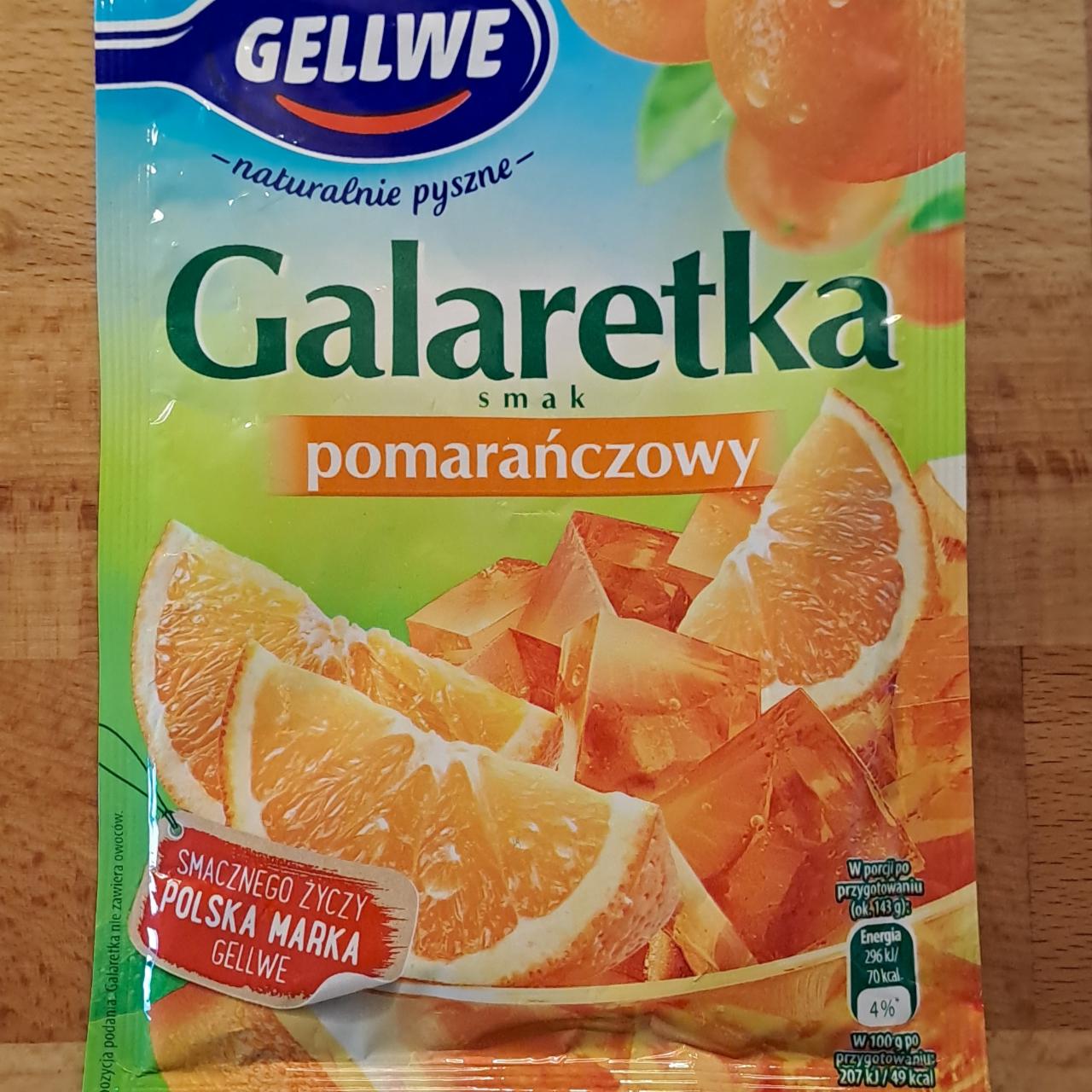 Zdjęcia - Gellwe Galaretka smak pomarańczowy 72 g