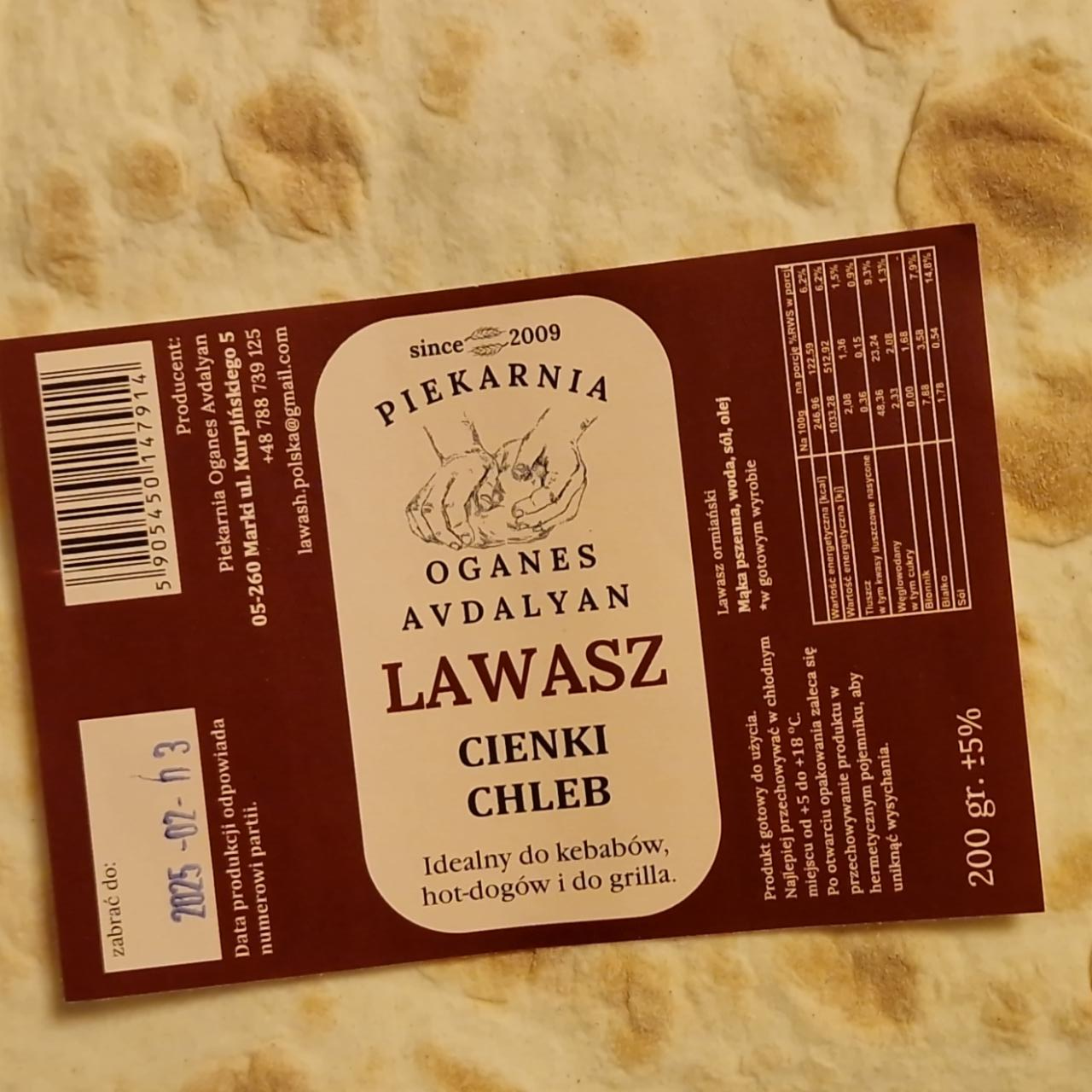 Zdjęcia - Lawasz cienki chleb Piekarnia Oganes Avdalyan