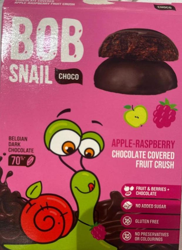 Zdjęcia - Apple-Raspberry fruit crush in Belgian dark chocolate Bob Snail