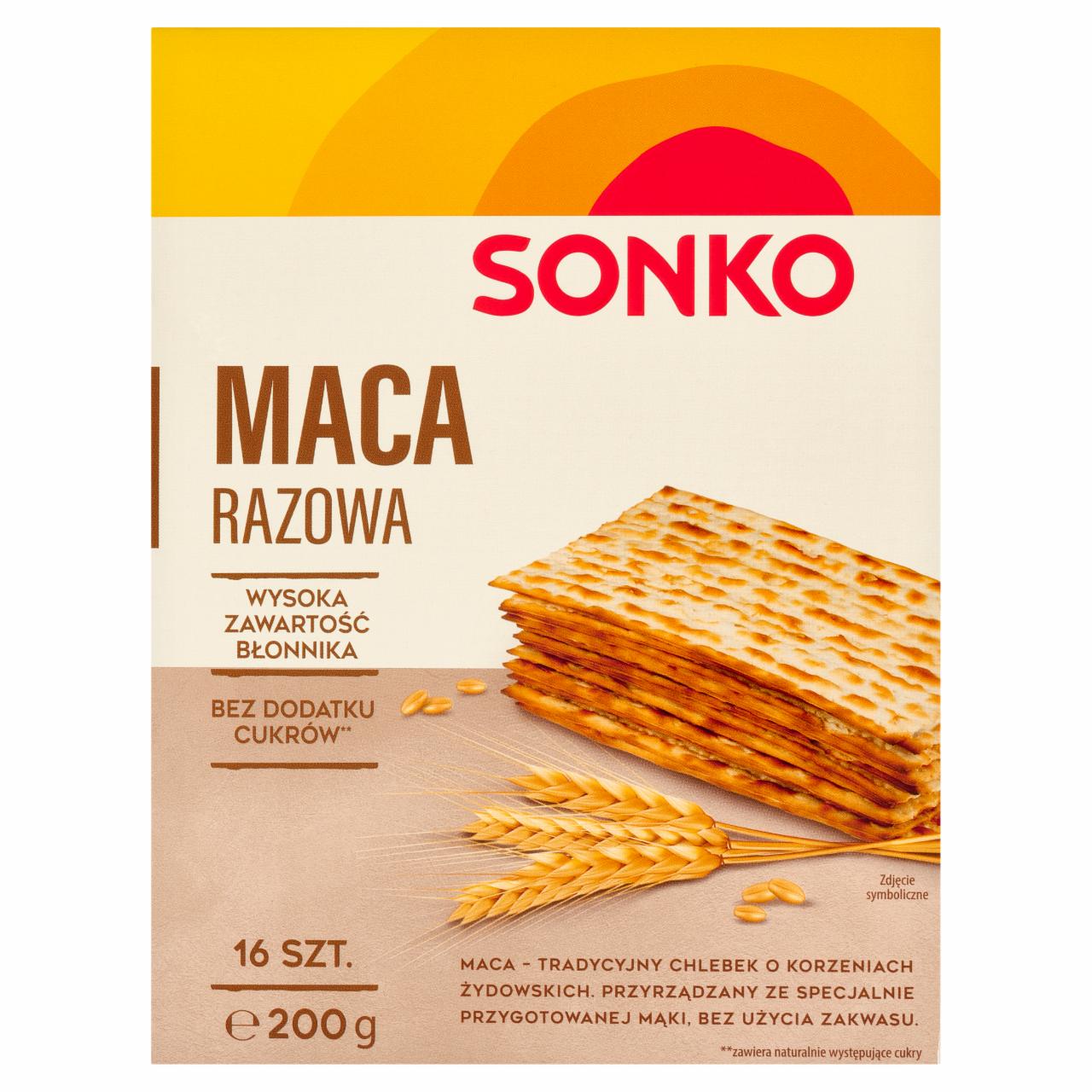 Zdjęcia - Sonko Maca razowa 200 g (16 sztuk)