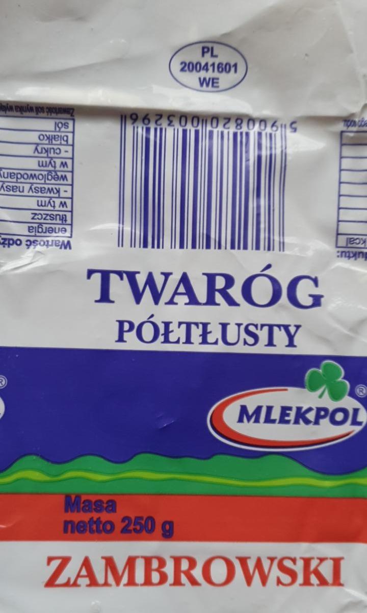 Zdjęcia - Mlekpol Twaróg półtłusty zambrowski 250 g