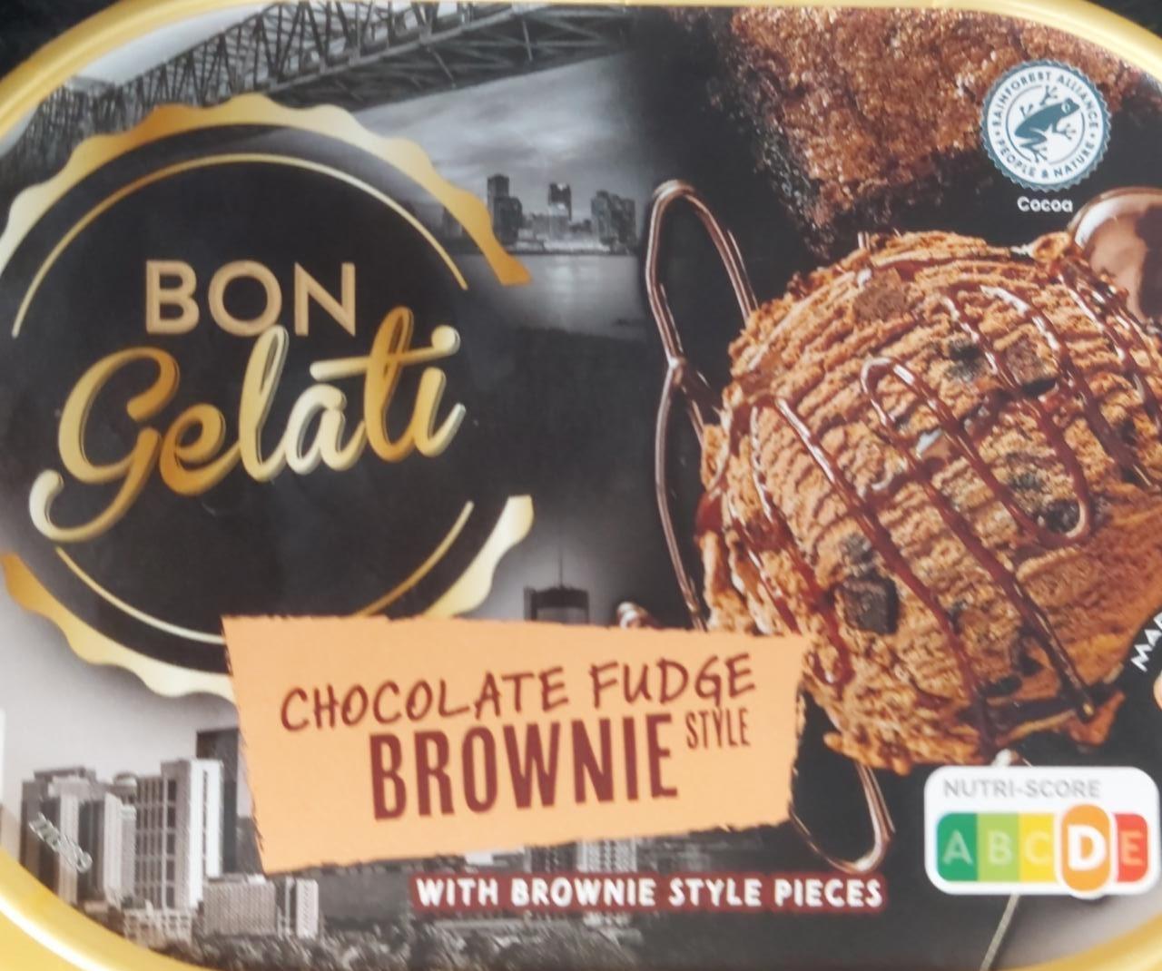 Zdjęcia - Chocolate fudge brownie style with brownie style pieces Bon Gelati
