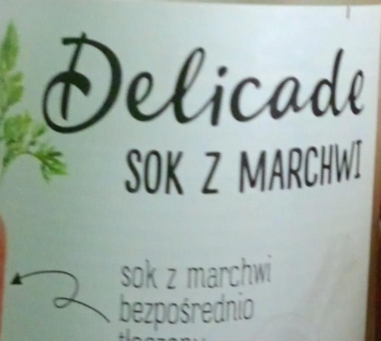 Zdjęcia - Sok z marchwi bezpośrednio tłoczony Delicade