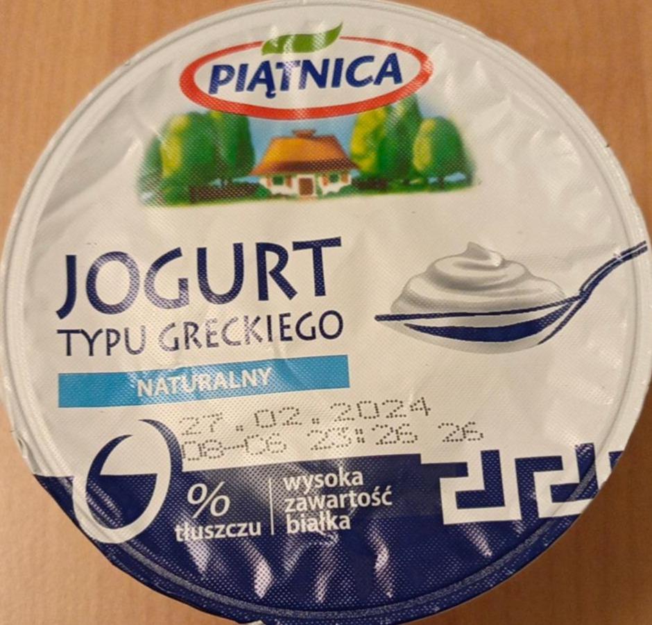 Zdjęcia - Jogurt typu greckiego Naturalny 0% tłuszczu Piątnica