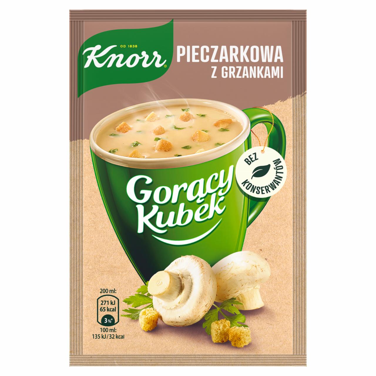 Zdjęcia - Knorr Gorący Kubek Pieczarkowa z grzankami 15 g