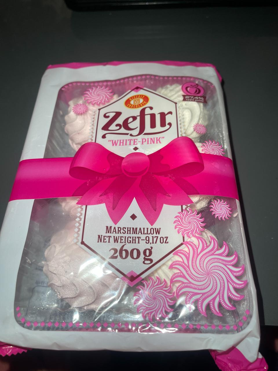 Zdjęcia - Biscuit Chocolate Pianka z przecieru jabłkowego zefir biało-różowy 260 g