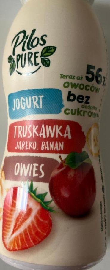Zdjęcia - Jogurt truskawka jabłko banan owies Pilos Pure