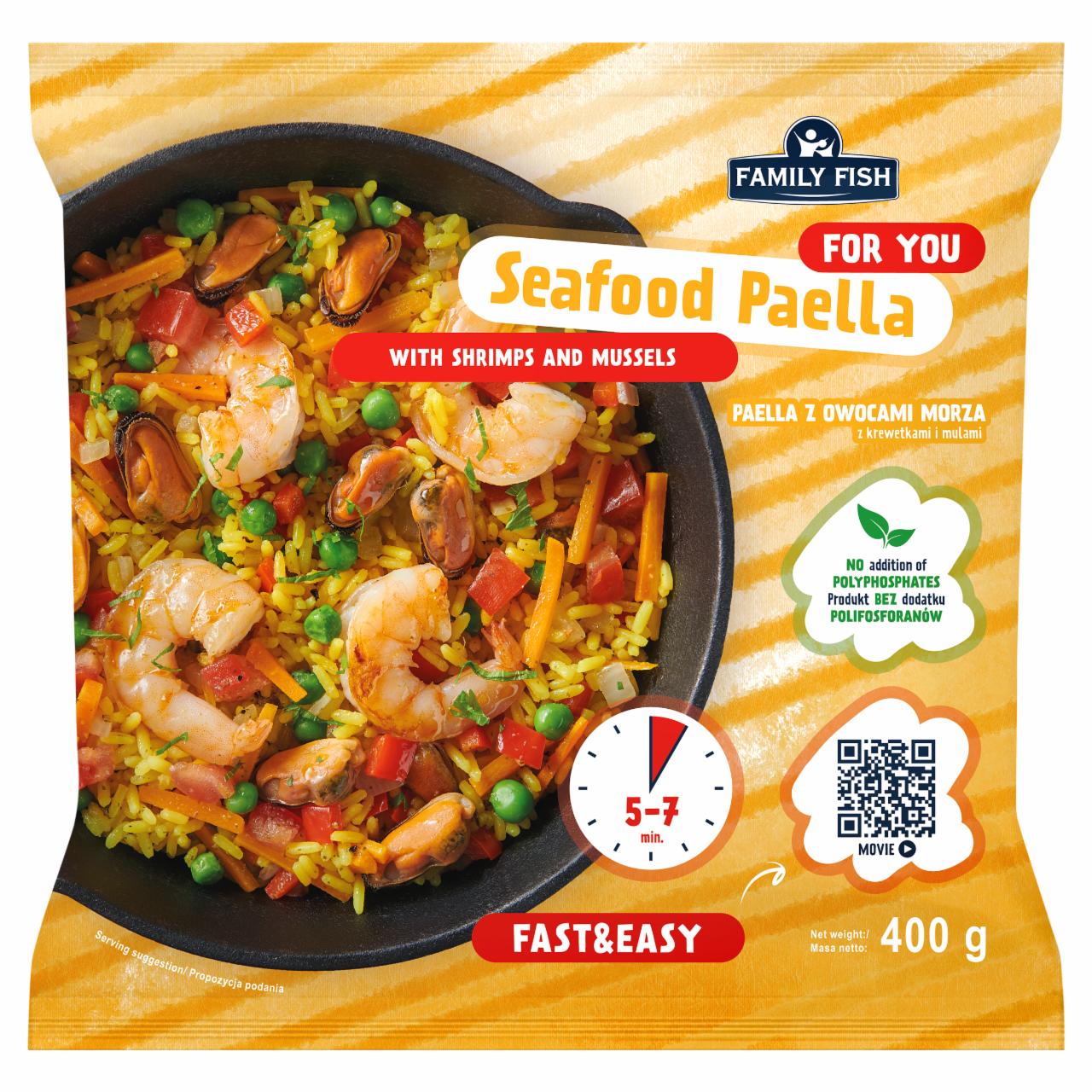 Zdjęcia - Family Fish Paella z owocami morza z krewetkami i mulami 400 g