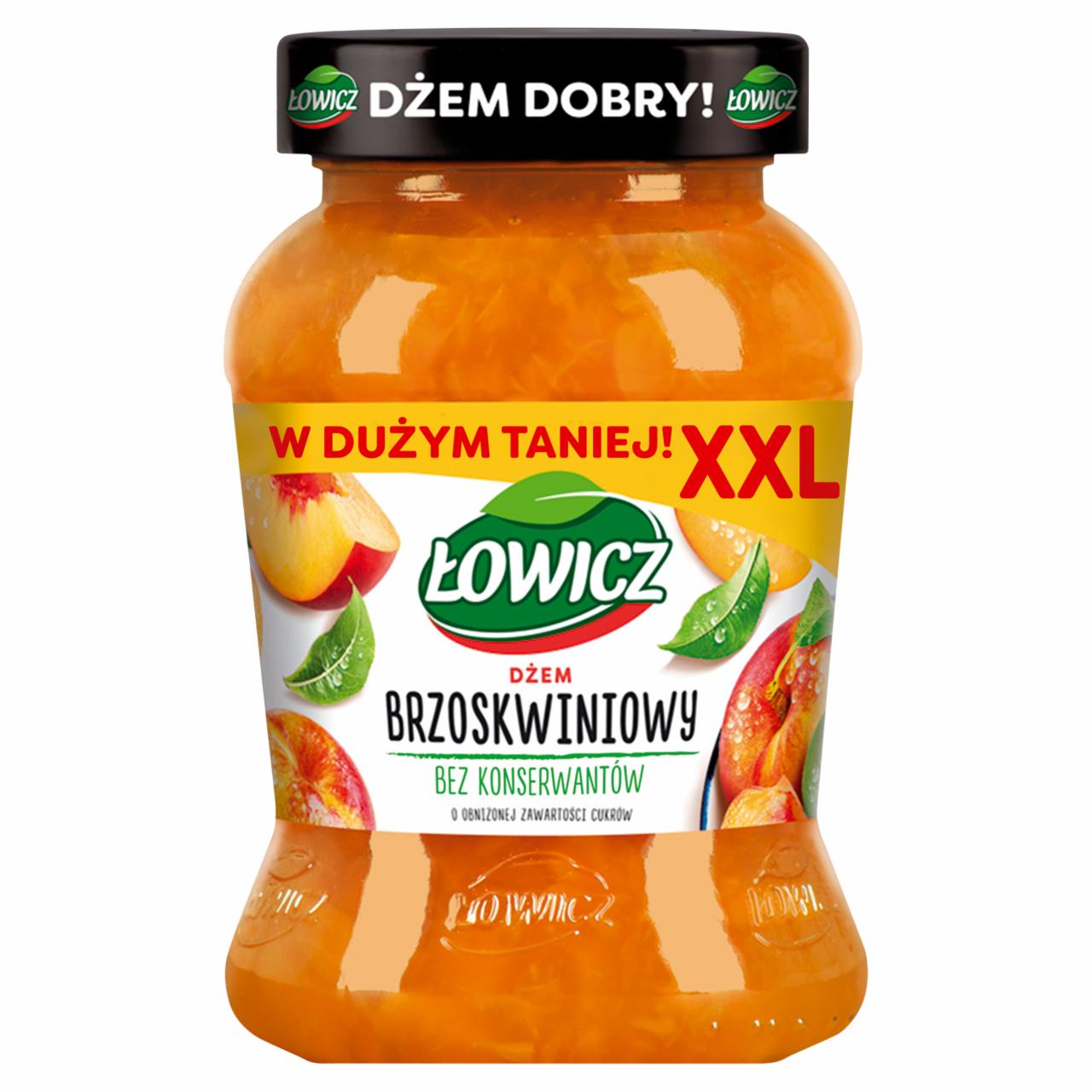 Zdjęcia - Łowicz XXL Dżem brzoskwiniowy o obniżonej zawartości cukrów 450 g
