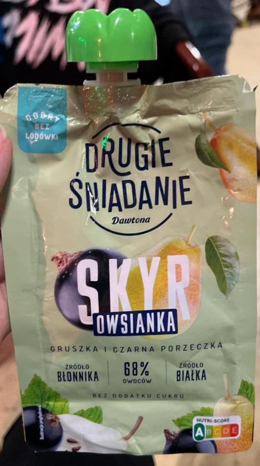 Zdjęcia - Skyr owsianka gruszka i czarna porzeczka Drugie Śniadanie