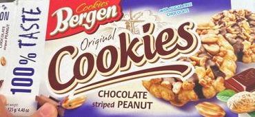 Zdjęcia - ciastka Original Bergen Cookies chocolate striped peanut