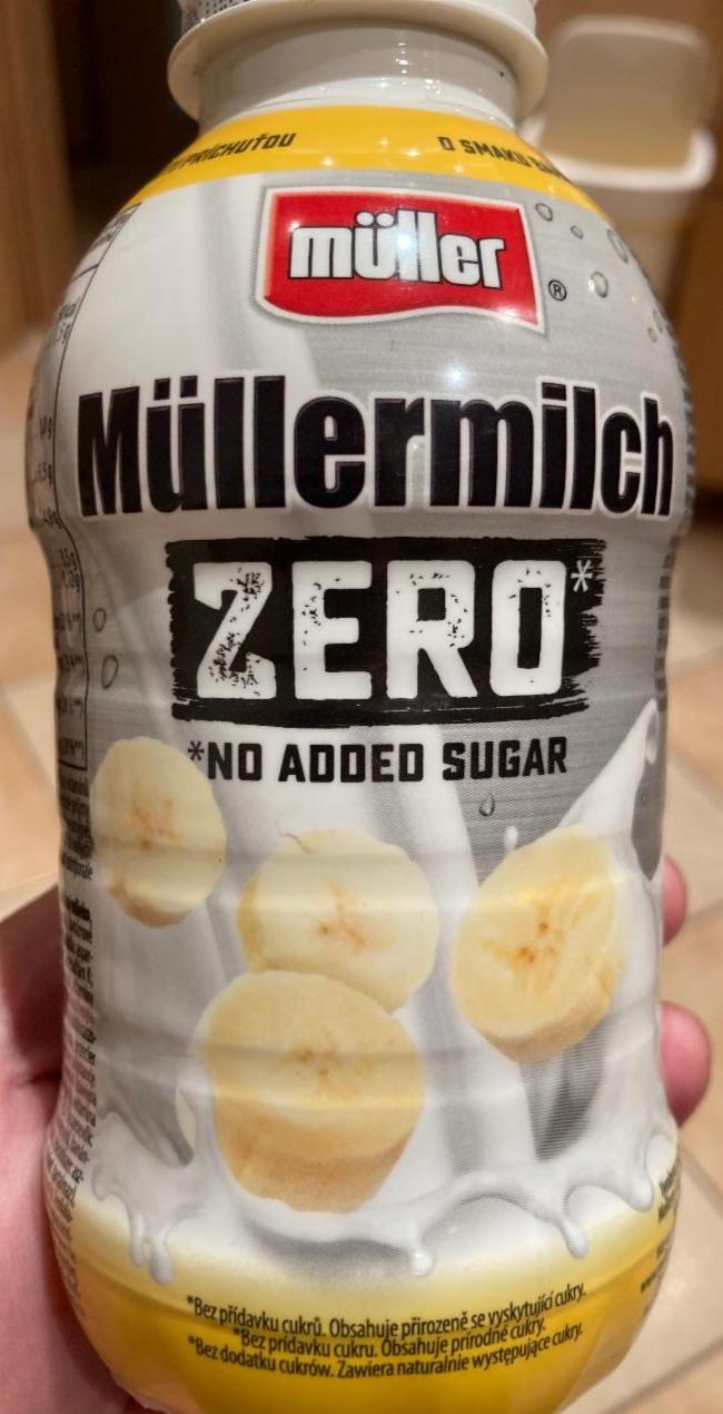Zdjęcia - Müllermilch s banánovou příchutí zero no added sugar Müller