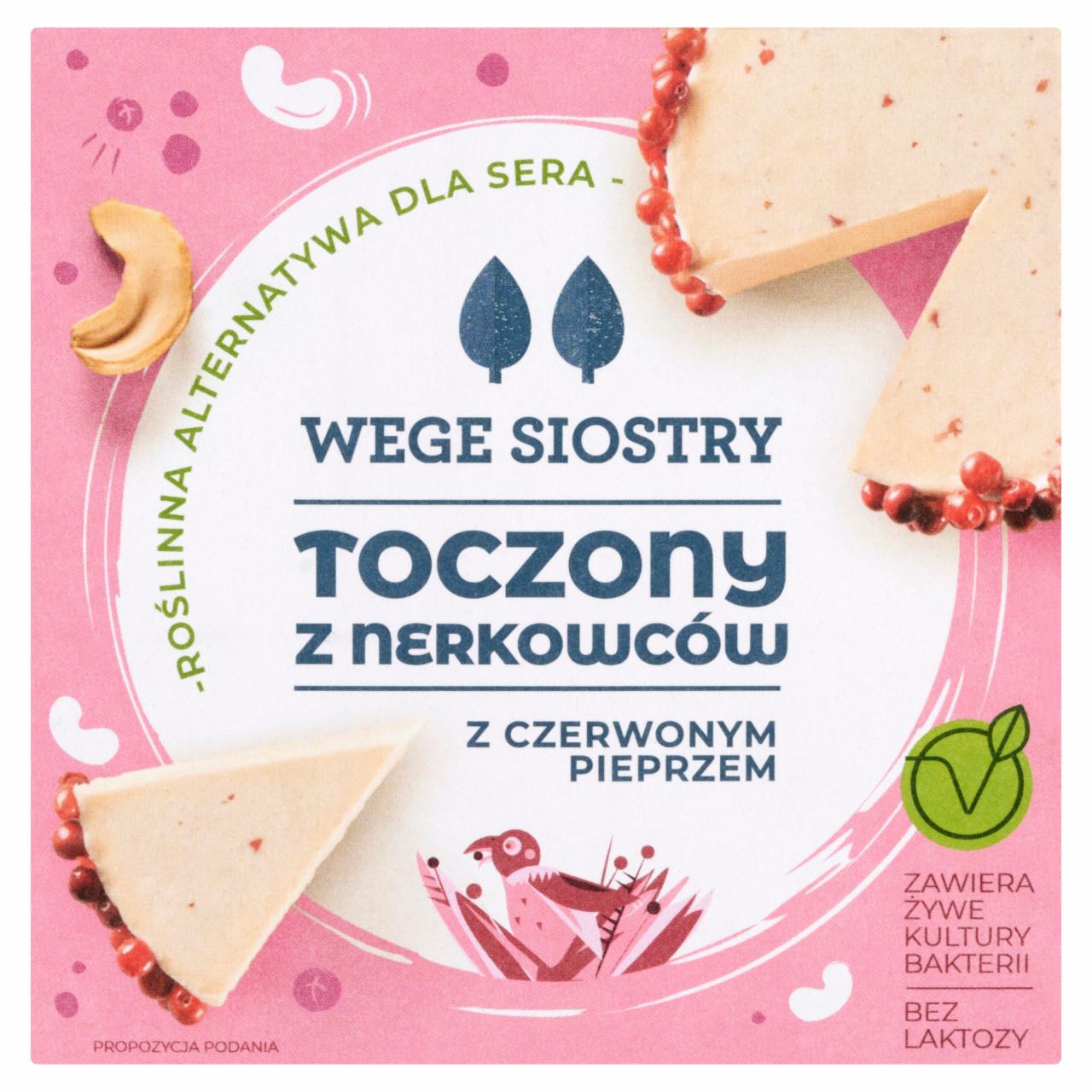 Zdjęcia - Wege Siostry Roślinna alternatywa dla sera toczony z nerkowców z czerwonym pieprzem 140 g