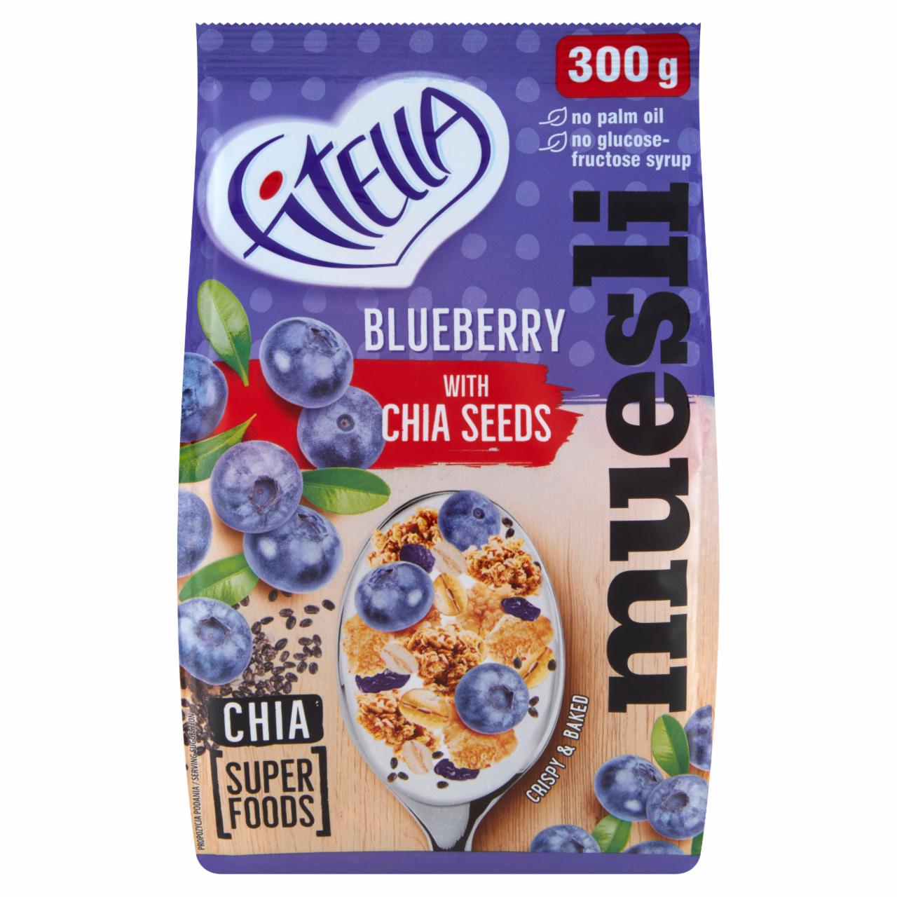 Zdjęcia - Fitella Musli chrupkie borówkowe z nasionami chia 300 g
