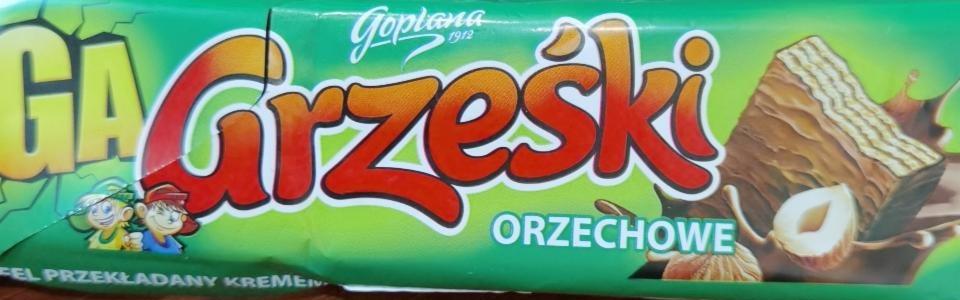 Zdjęcia - Grześki Mega Wafel przekładany kremem orzechowym 48 g